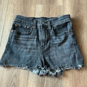 Black wash Levi shorts